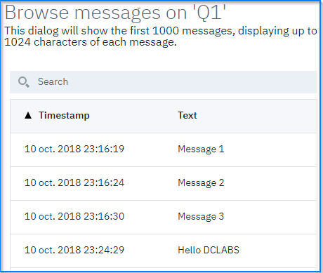Browse messages Browse messages